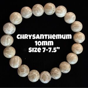Authentic Chrysanthemum 10mm Stretchy Bracelet by‎ Bombshell Beads